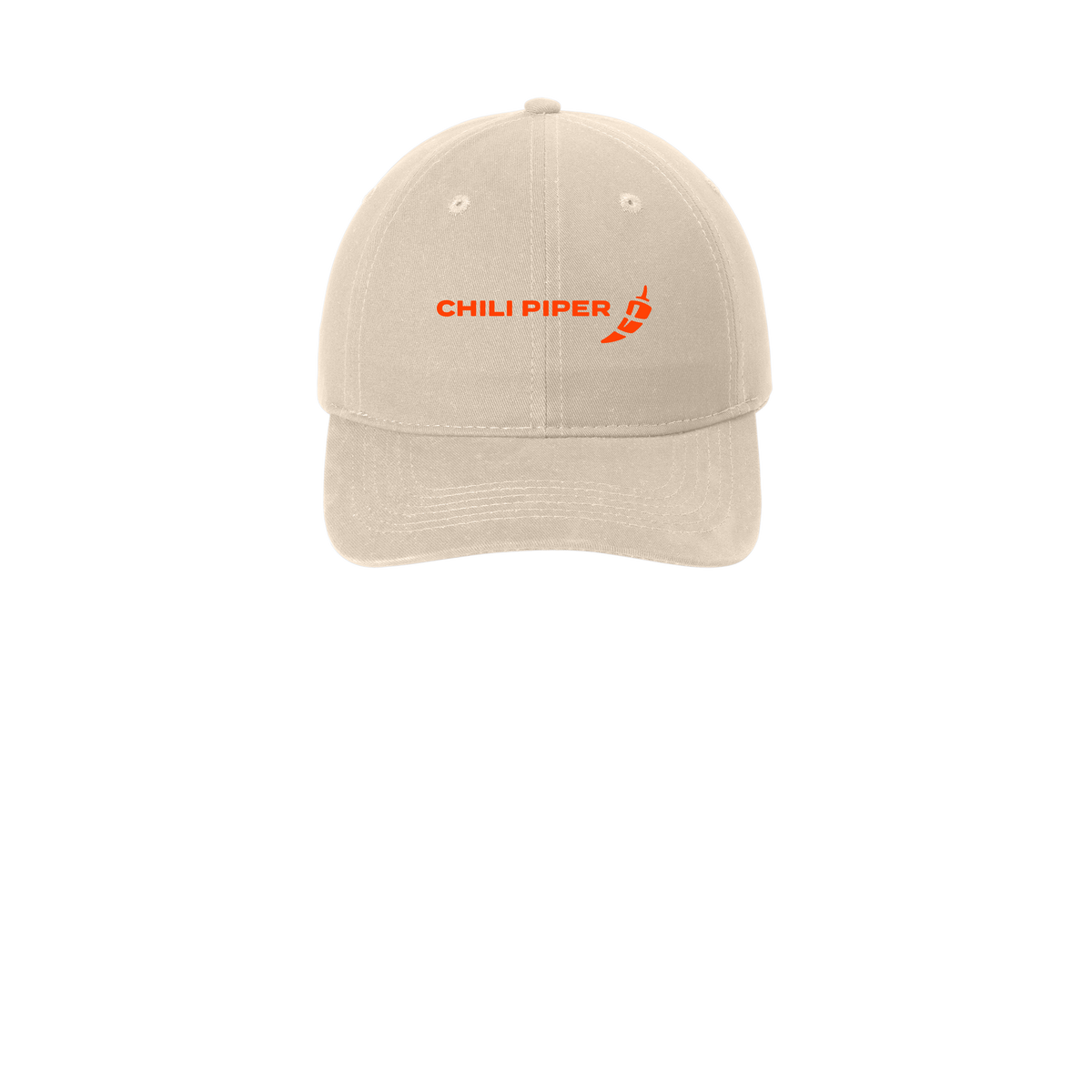 chilipiper-low-profile-dad-cap-embroidery-capfront-CP77-stone-flat-front