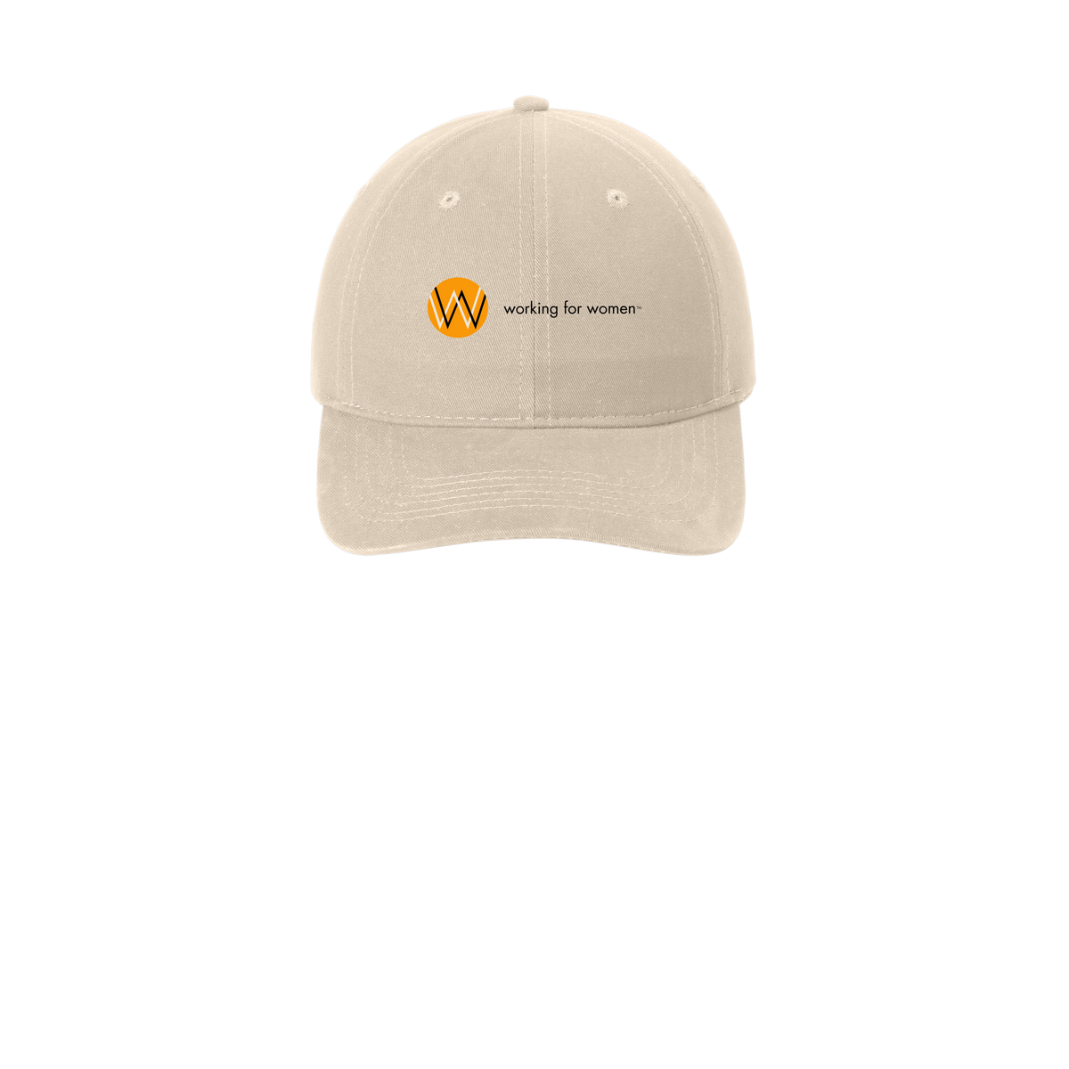 workingforwomen-low-profile-dad-cap-embroidery-capfront-CP77-stone-flat-front