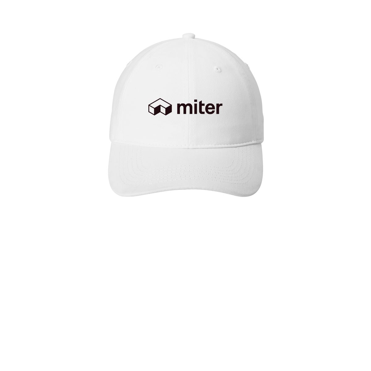 miter-low-profile-dad-cap-embroidery-capfront-CP77-white-flat-front