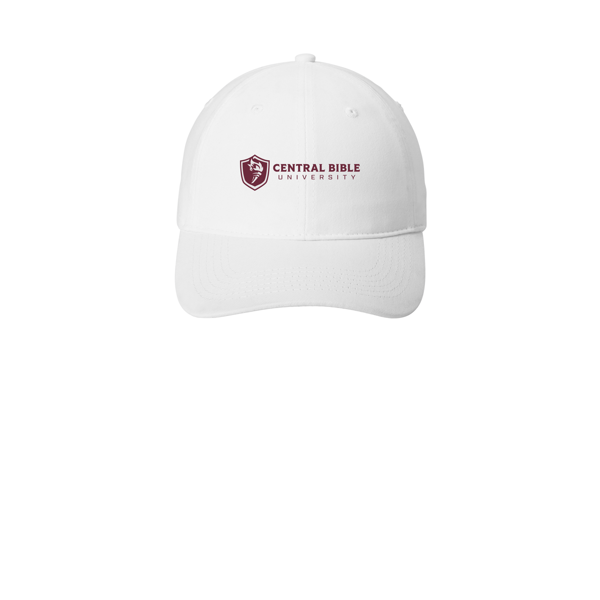 centralbible-low-profile-dad-cap-embroidery-capfront-CP77-white-flat-front
