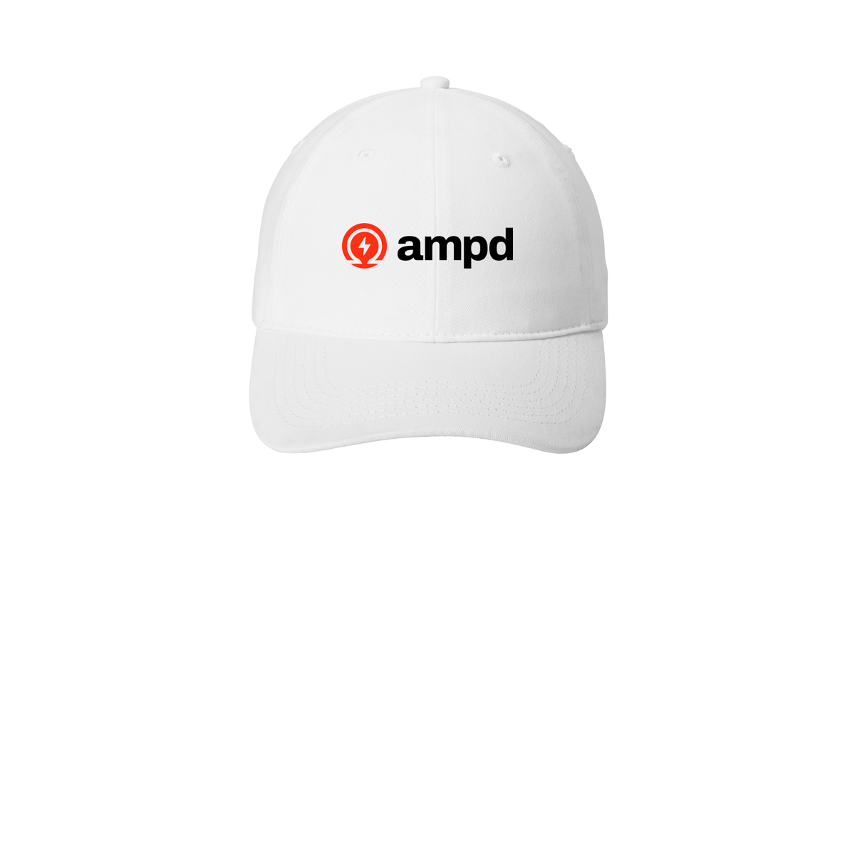 ampd-low-profile-dad-cap-embroidery-capfront-CP77-white-flat-front