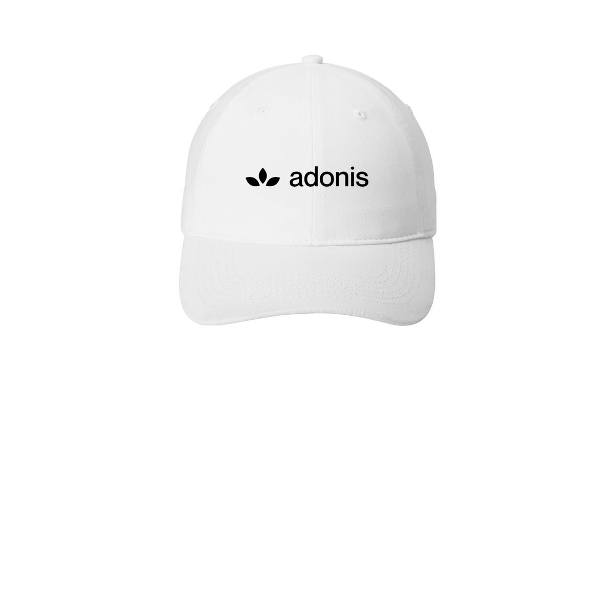 adonis-low-profile-dad-cap-embroidery-capfront-CP77-white-flat-front