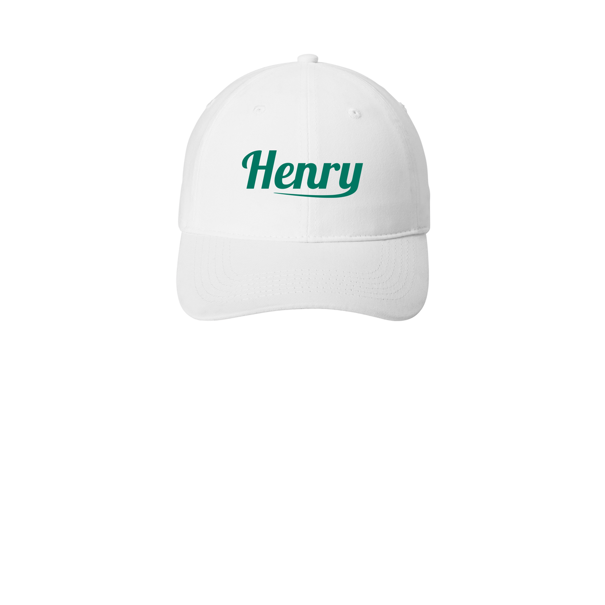 henrymeds-low-profile-dad-cap-embroidery-capfront-CP77-white-flat-front