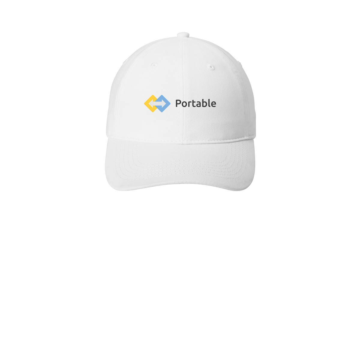 portable-low-profile-dad-cap-embroidery-capfront-CP77-white-flat-front