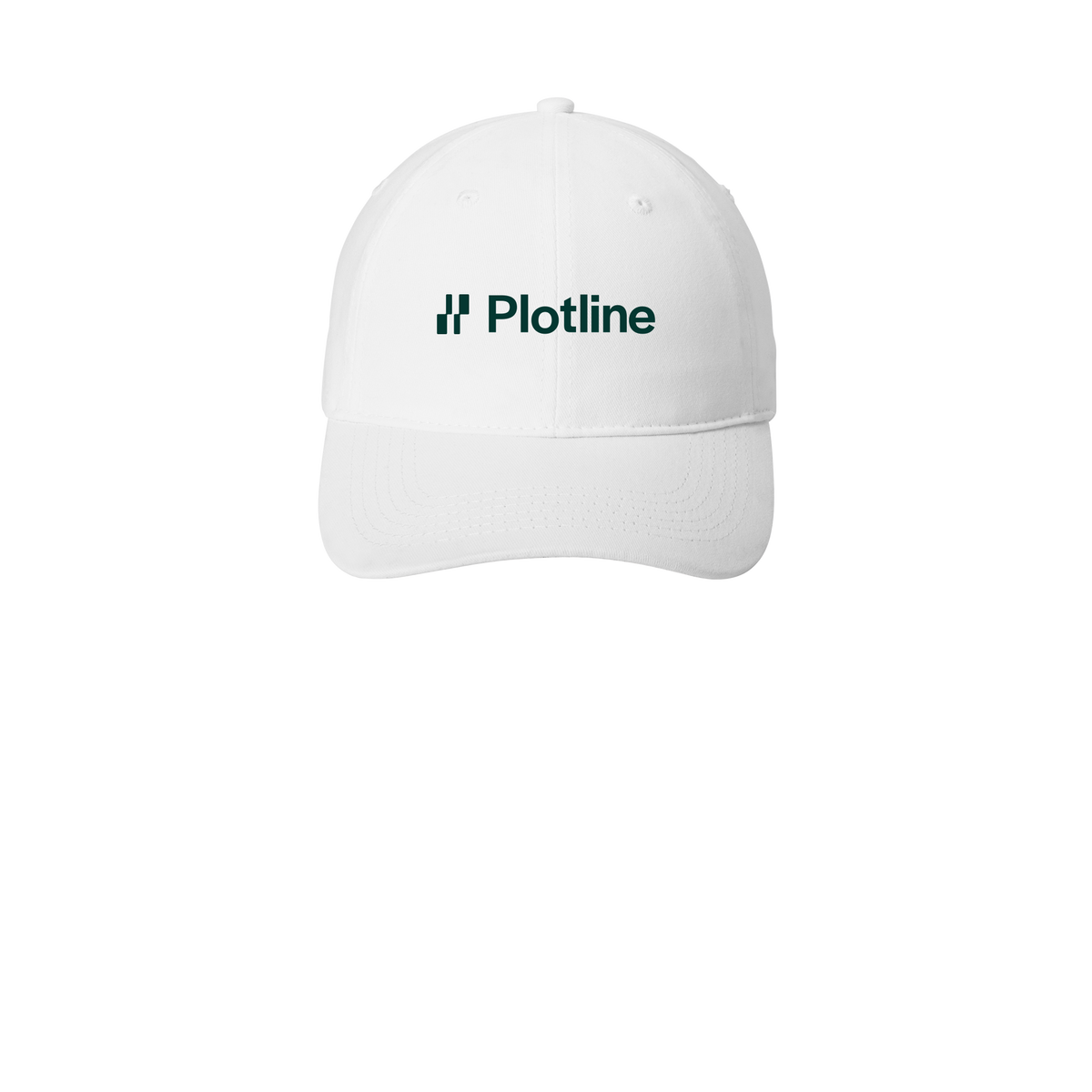 plotline-low-profile-dad-cap-embroidery-capfront-CP77-white-flat-front