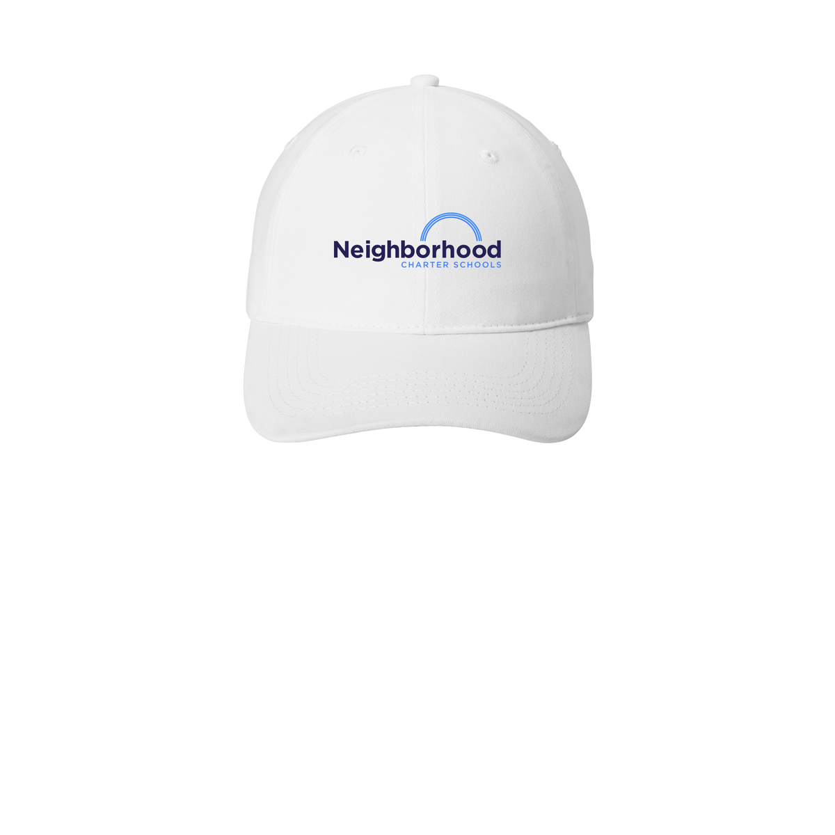 ncschools-low-profile-dad-cap-embroidery-capfront-CP77-white-flat-front