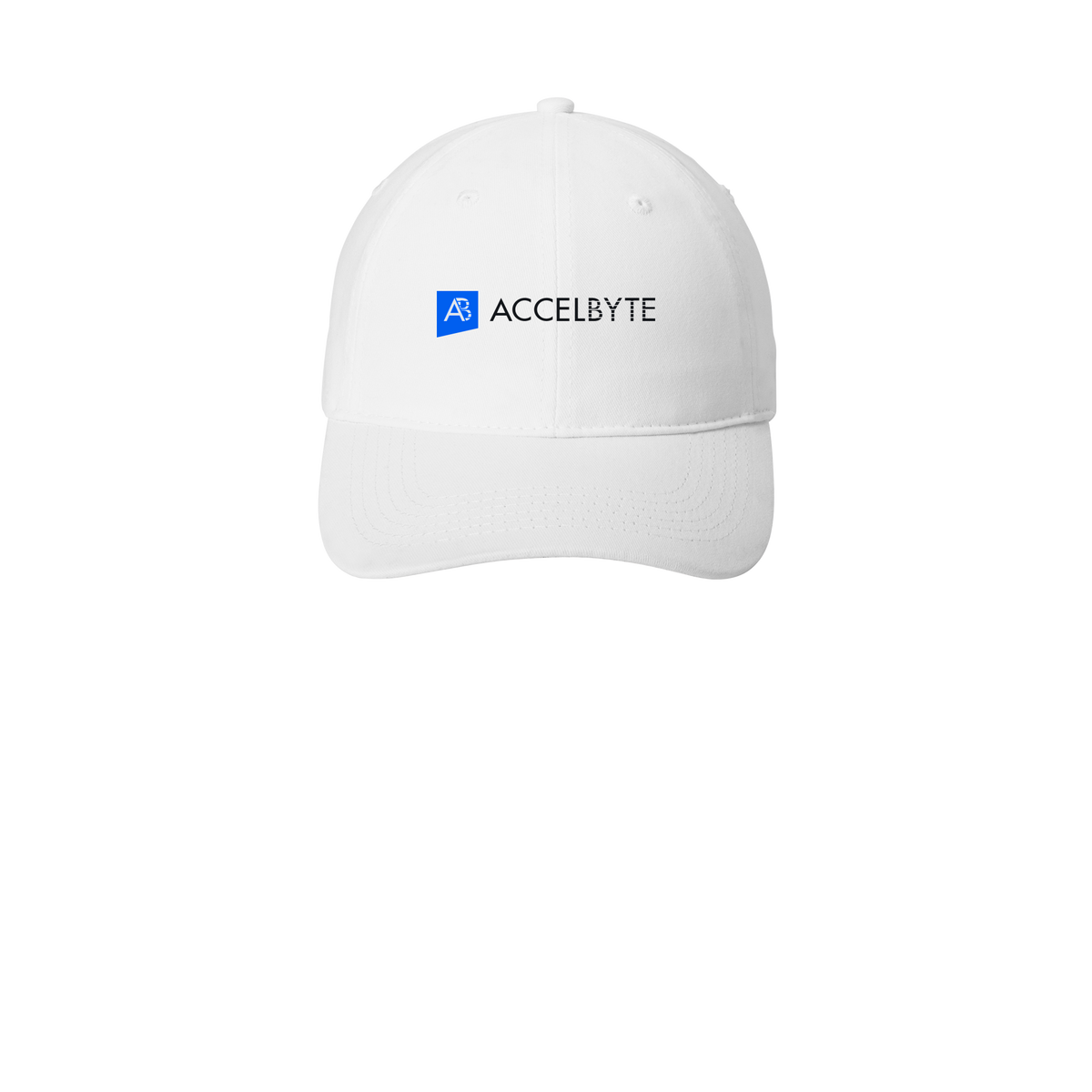 accelbyte-low-profile-dad-cap-embroidery-capfront-CP77-white-flat-front