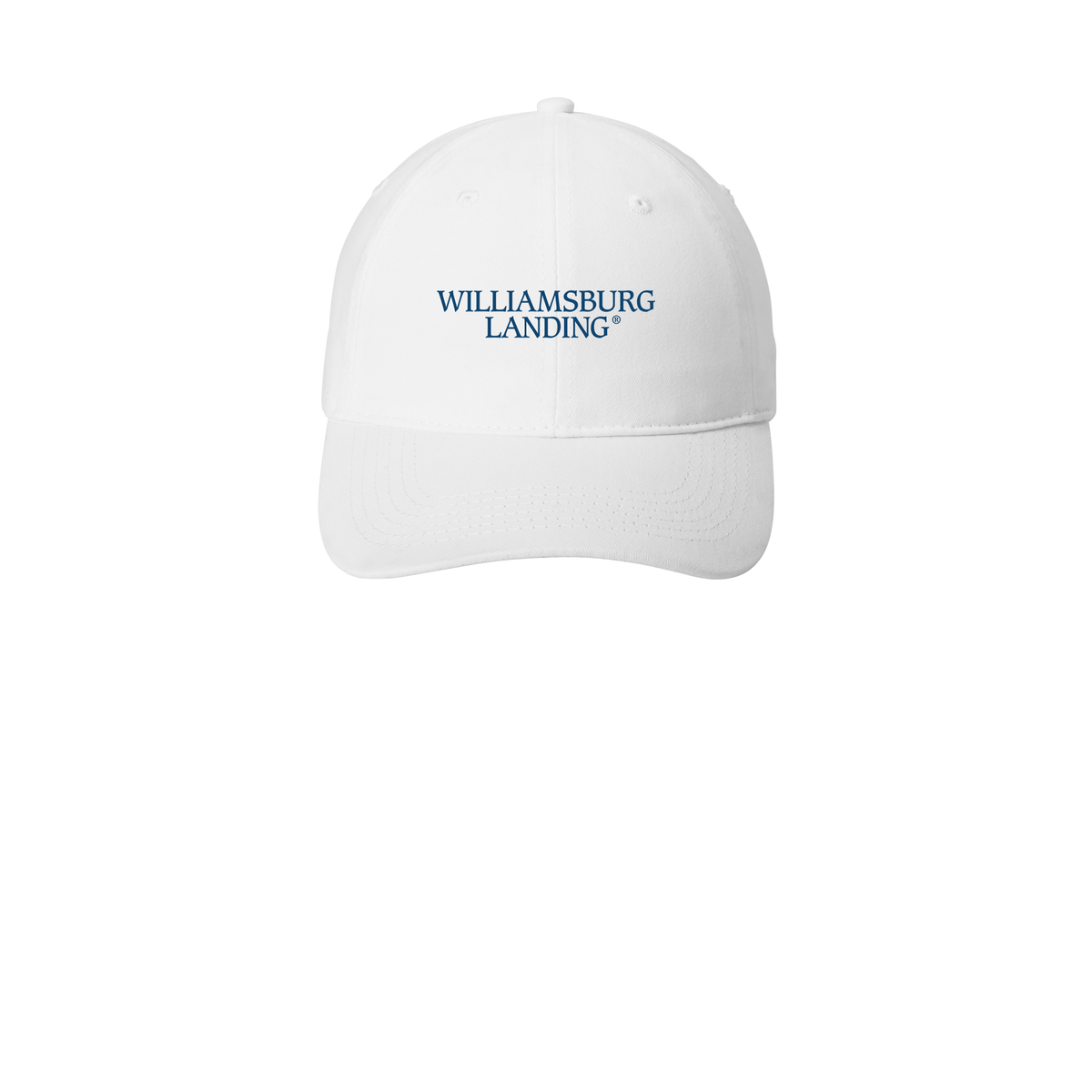 williamsburglanding-low-profile-dad-cap-embroidery-capfront-CP77-white-flat-front