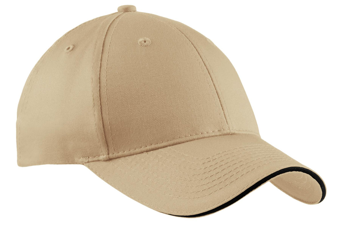 Port Authority® Cotton Twill Sandwich Bill Cap.  CP85