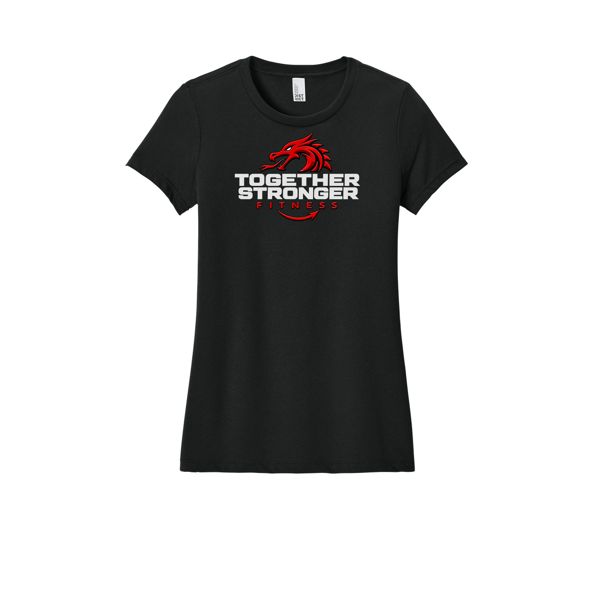 togetherstrongerfitness-district-womens-perfect-blend-tee-dtf-front-DM108L-black-flat-front