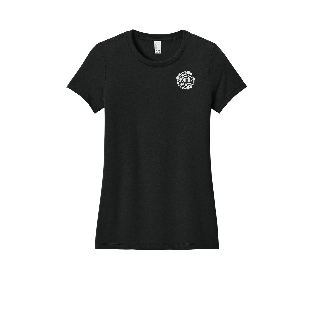microbiomelabs-district-womens-perfect-blend-tee-dtf-leftchest-DM108L-black-flat-front