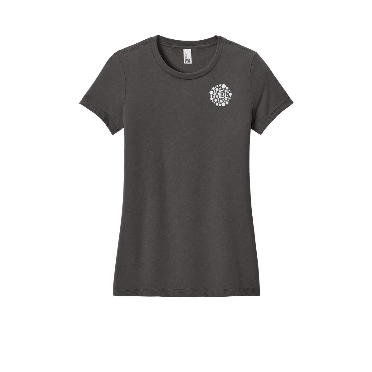 microbiomelabs-district-womens-perfect-blend-tee-dtf-leftchest-DM108L-charcoal-flat-front