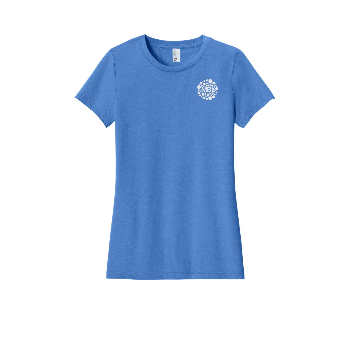 microbiomelabs-district-womens-perfect-blend-tee-dtf-leftchest-DM108L-heatheredroyal-flat-front