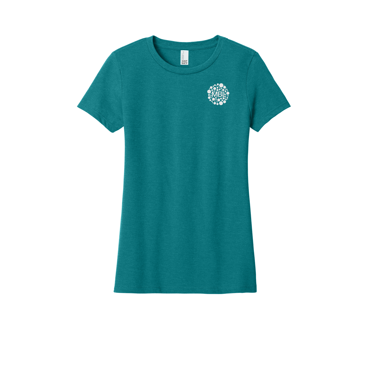 microbiomelabs-district-womens-perfect-blend-tee-dtf-leftchest-DM108L-heatheredteal-flat-front
