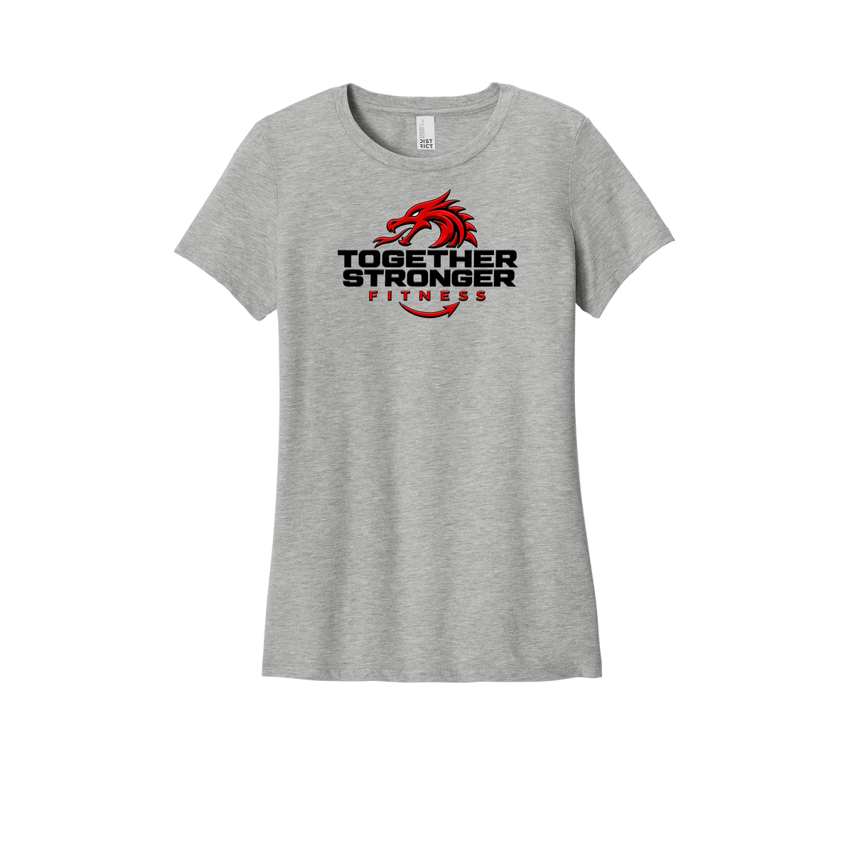 togetherstrongerfitness-district-womens-perfect-blend-tee-dtf-front-DM108L-lightheathergrey-flat-front