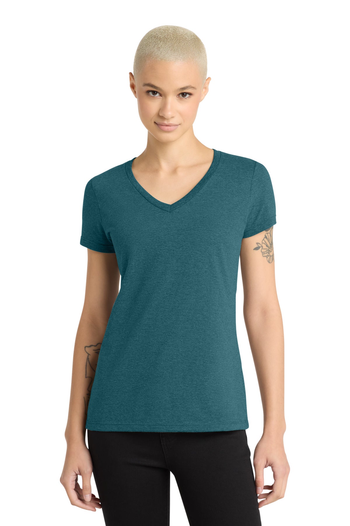 District® - Women's Perfect Weight® V-Neck Tee. DM1170L