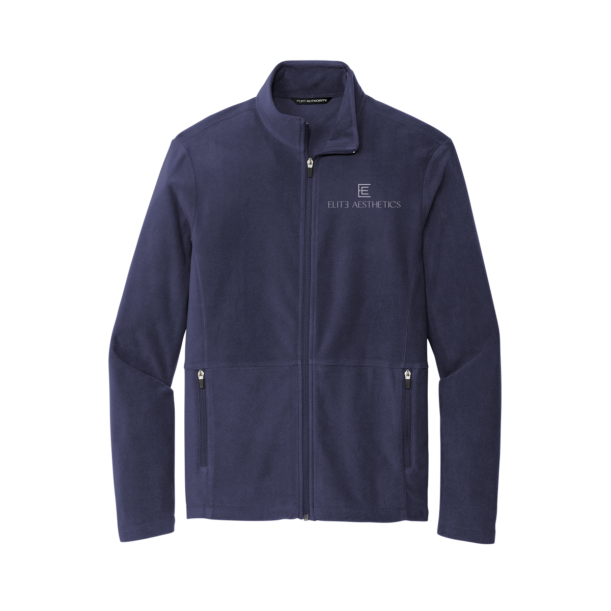 eliteaestheticsnyc-mens-pro-microfleece-jacket-embroidery-leftchest-F151-navy-flat-front