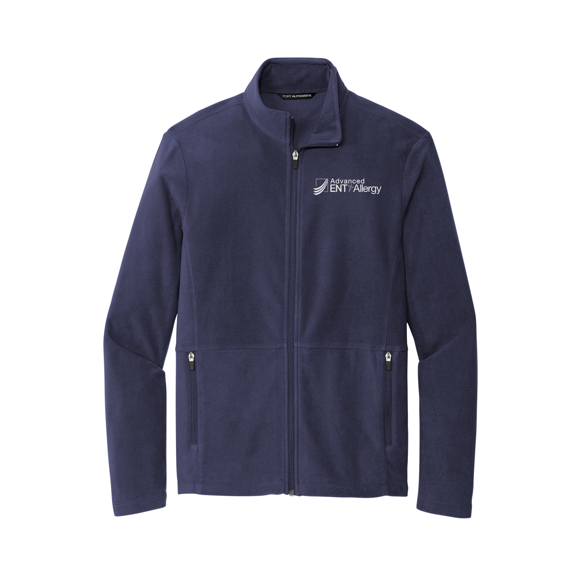 advancedentandallergy-mens-pro-microfleece-jacket-embroidery-leftchest-F151-navy-flat-front