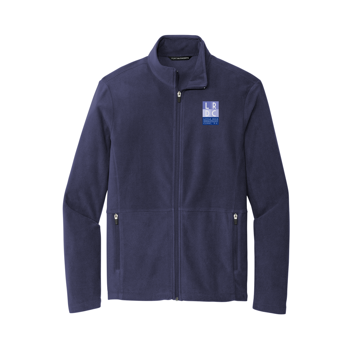 littlerockdermatology-mens-pro-microfleece-jacket-embroidery-leftchest-F151-navy-flat-front
