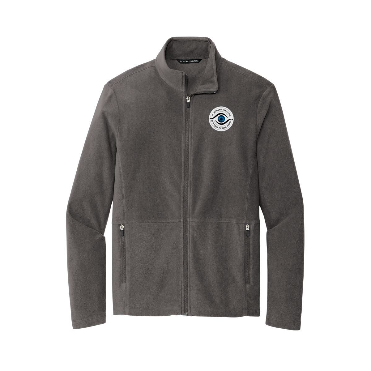 novaeyedocs-mens-pro-microfleece-jacket-embroidery-leftchest-F151-pewter-flat-front