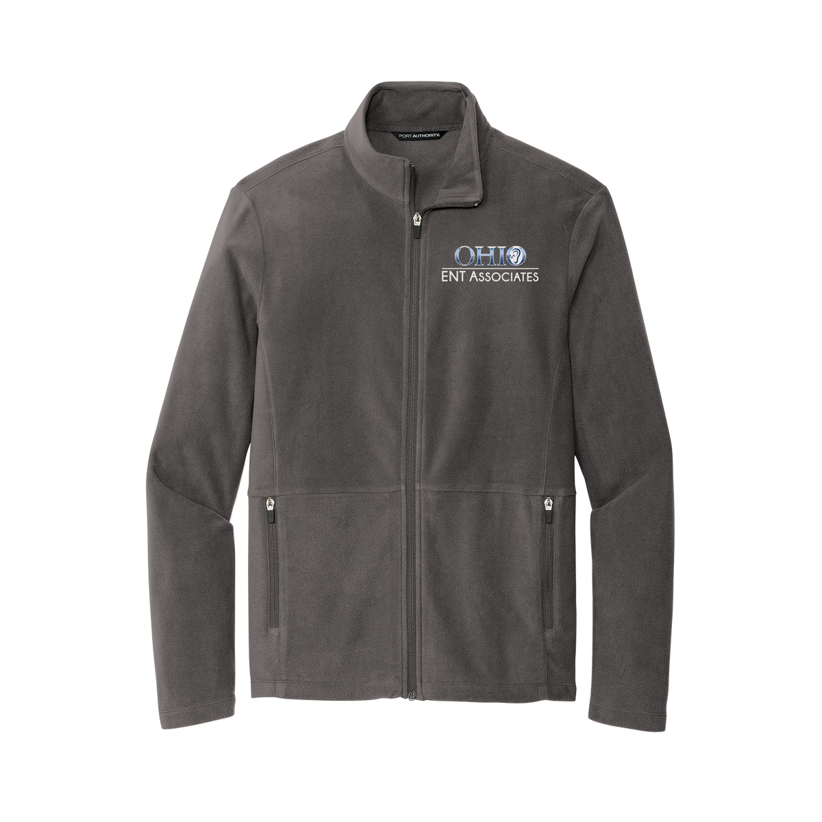 ohioentaudiology-mens-pro-microfleece-jacket-embroidery-leftchest-F151-pewter-flat-front