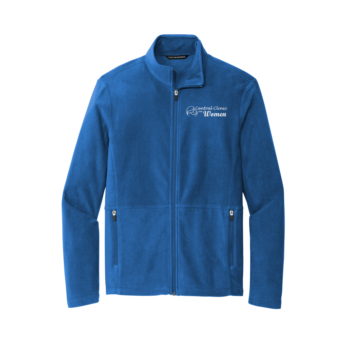 centralclinicforwomen-mens-pro-microfleece-jacket-embroidery-leftchest-F151-royal-flat-front