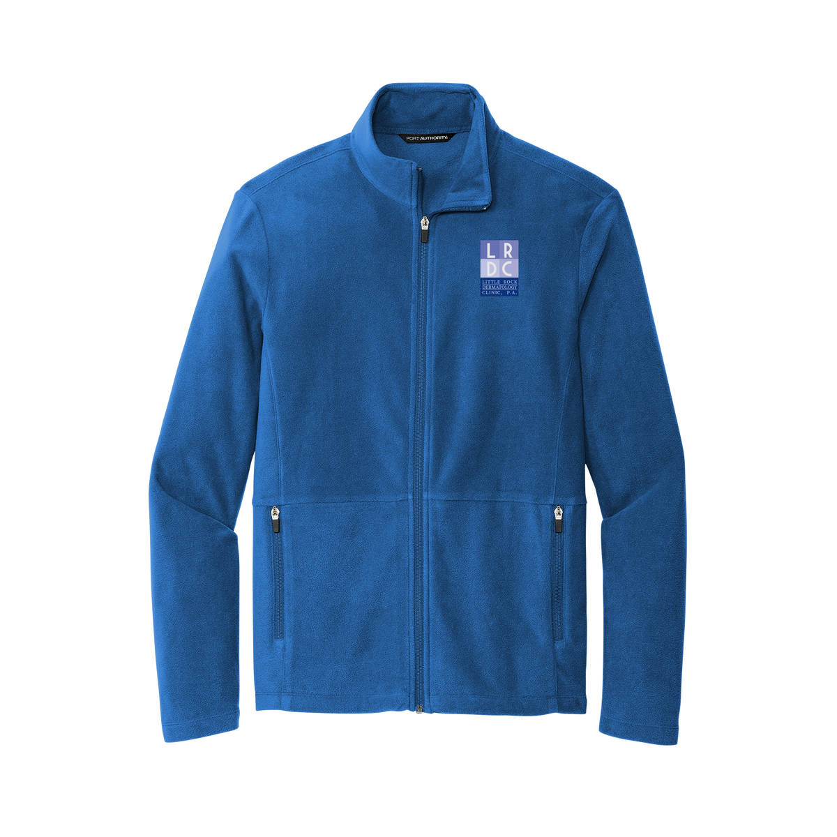 littlerockdermatology-mens-pro-microfleece-jacket-embroidery-leftchest-F151-royal-flat-front