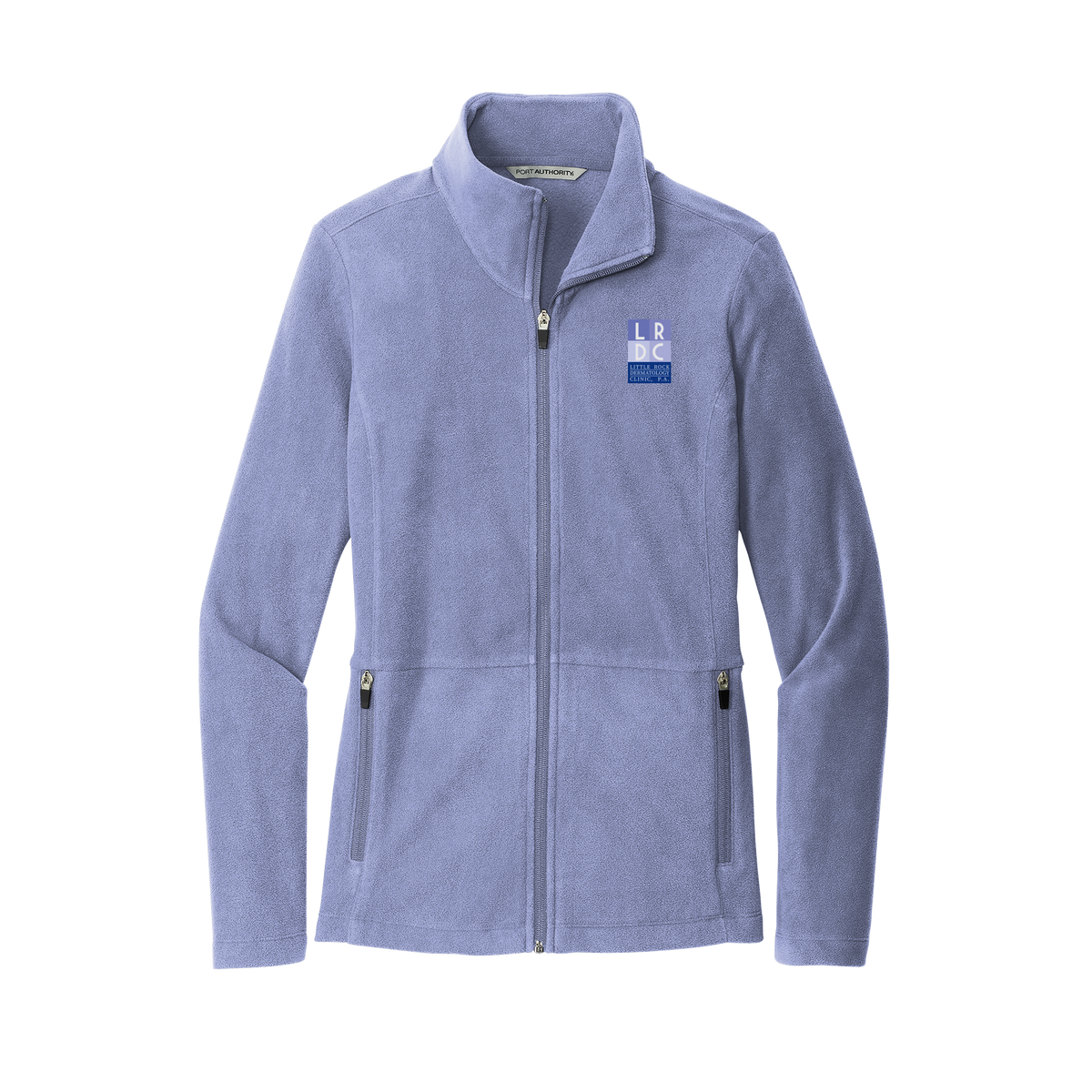 littlerockdermatology-womens-pro-microfleece-jacket-embroidery-leftchest-L151-ceilblue-flat-front