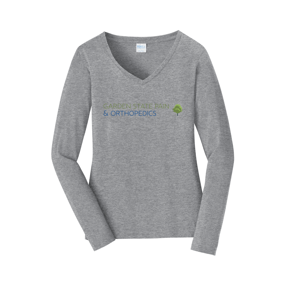 gardenstatepain-womens-long-sleeve-v-neck-dtf-front-LPC450VLS-athleticheather-flat-front