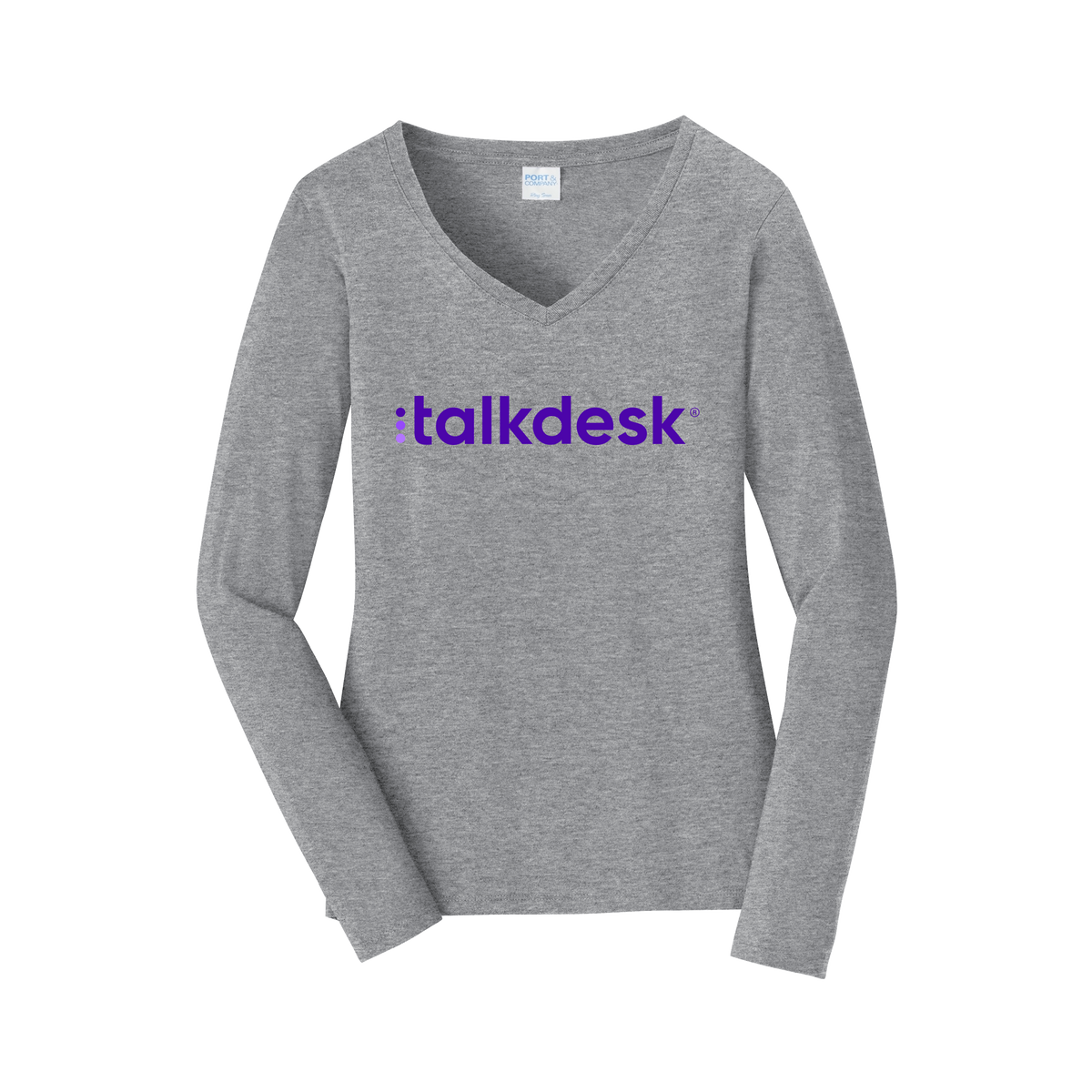 talkdesk-womens-long-sleeve-v-neck-dtf-front-LPC450VLS-athleticheather-flat-front