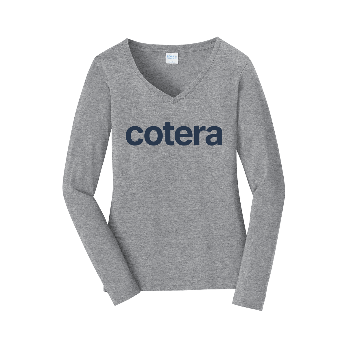 cotera-womens-long-sleeve-v-neck-dtf-front-LPC450VLS-athleticheather-flat-front
