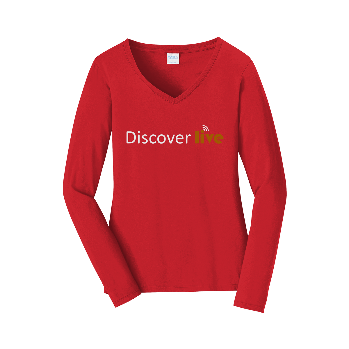 discover-womens-long-sleeve-v-neck-dtf-front-LPC450VLS-brightred-flat-front