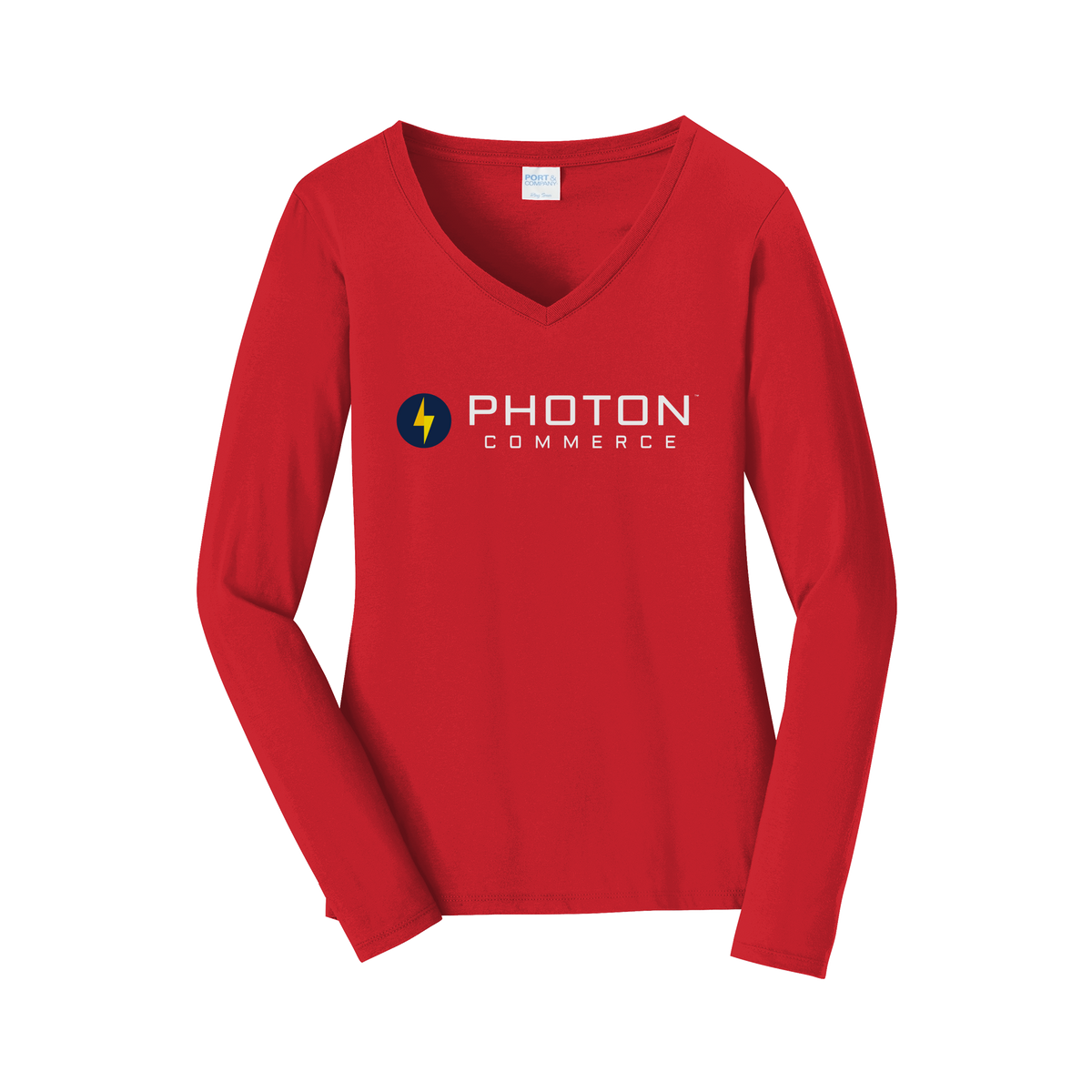 photoncommerce-womens-long-sleeve-v-neck-dtf-front-LPC450VLS-brightred-flat-front