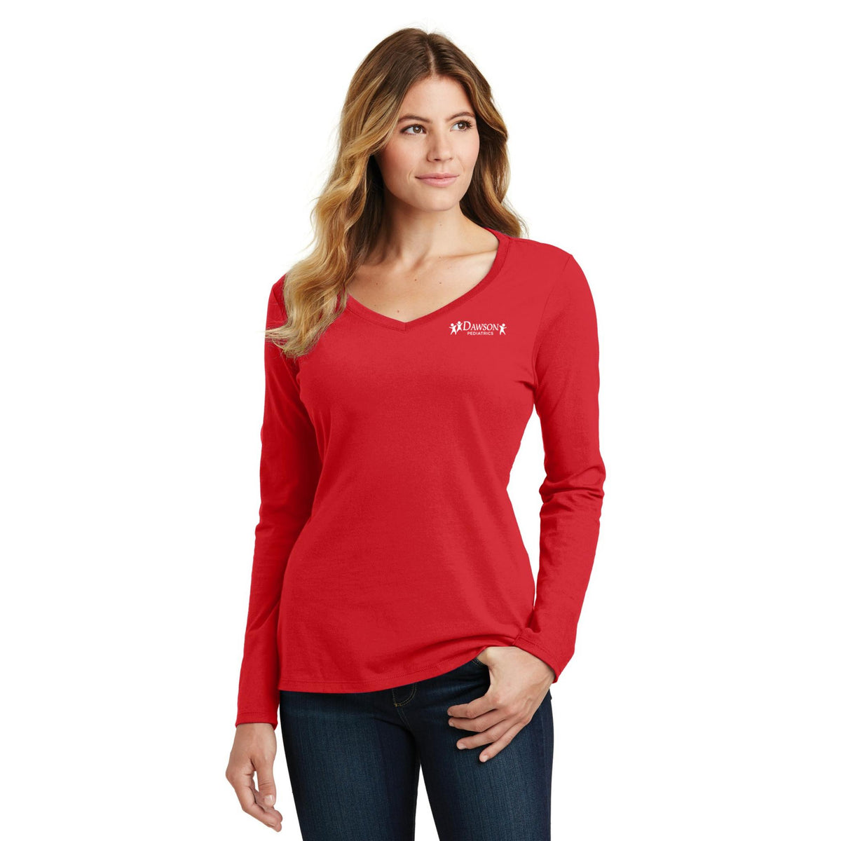 Women's Long Sleeve V-Neck Tee