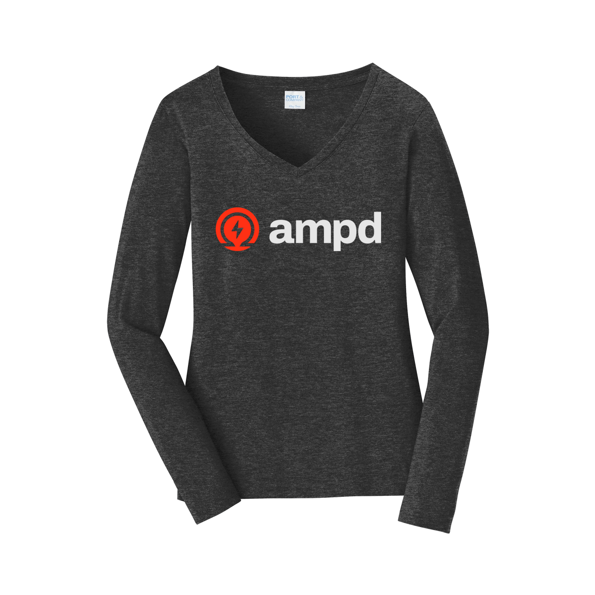 ampd-womens-long-sleeve-v-neck-dtf-front-LPC450VLS-darkheathergrey-flat-front