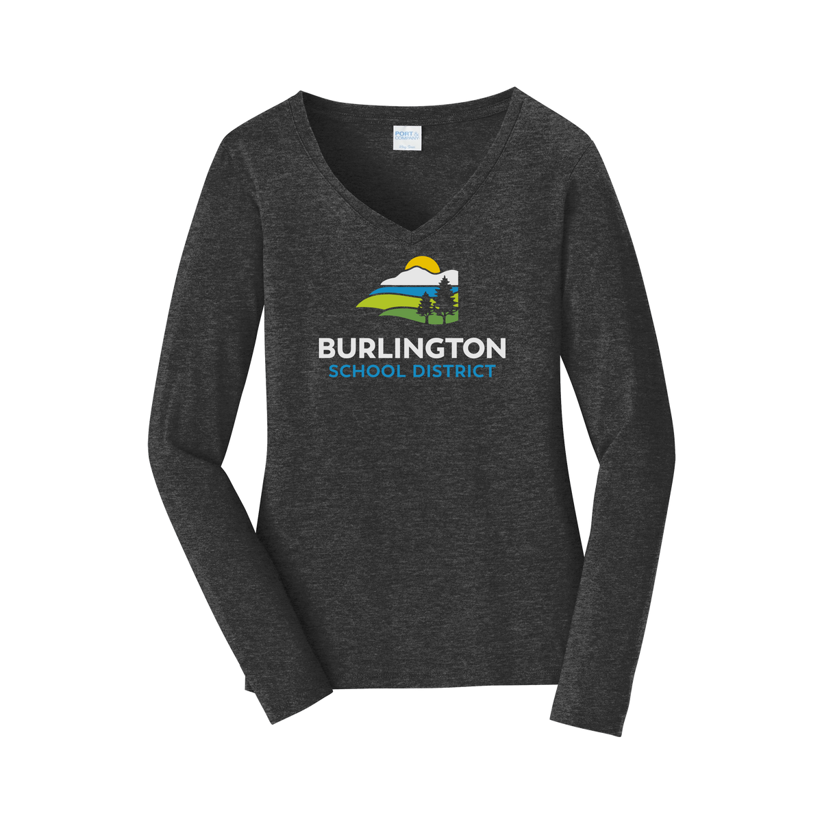 bsdvt-womens-long-sleeve-v-neck-dtf-front-LPC450VLS-darkheathergrey-flat-front