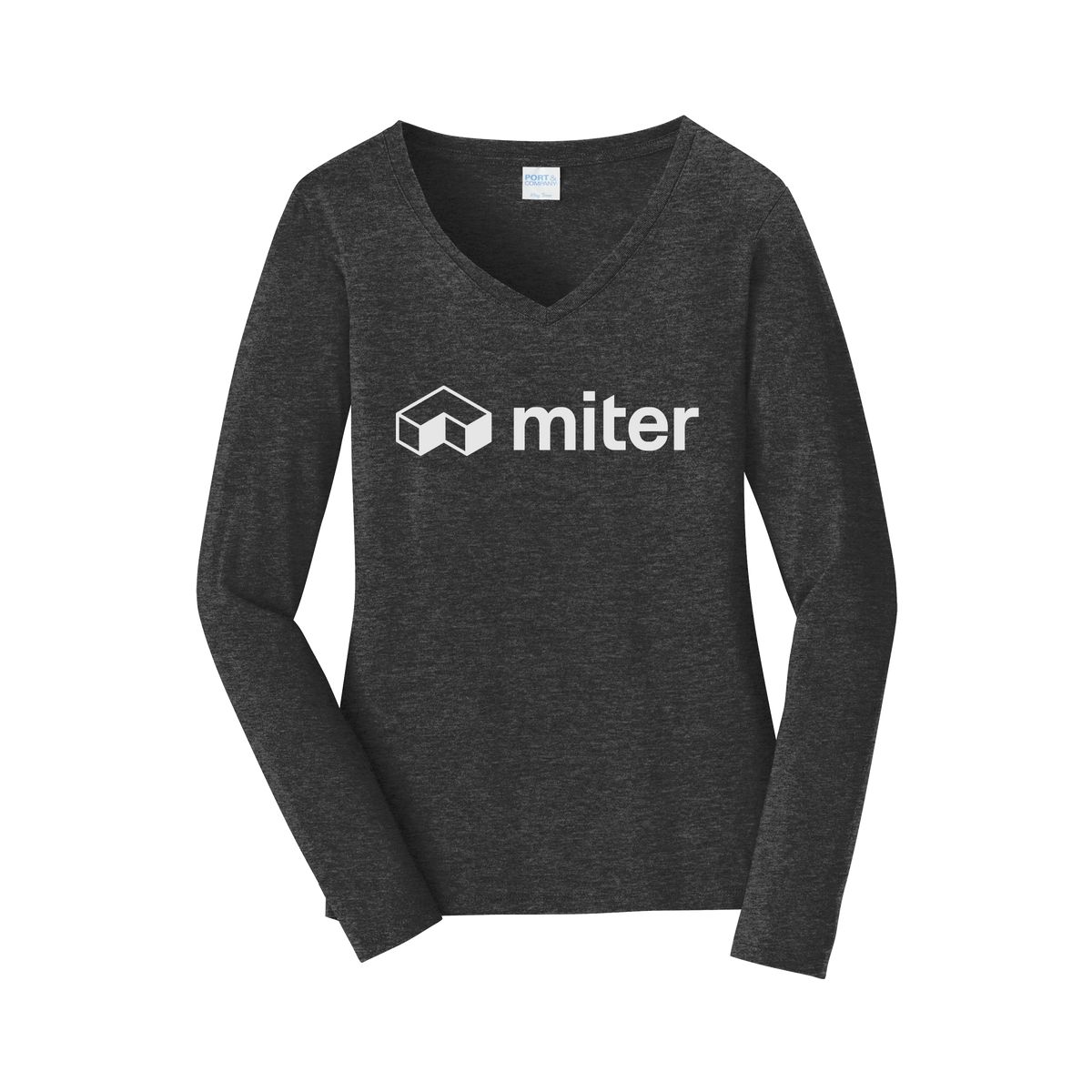 miter-womens-long-sleeve-v-neck-dtf-front-LPC450VLS-darkheathergrey-flat-front
