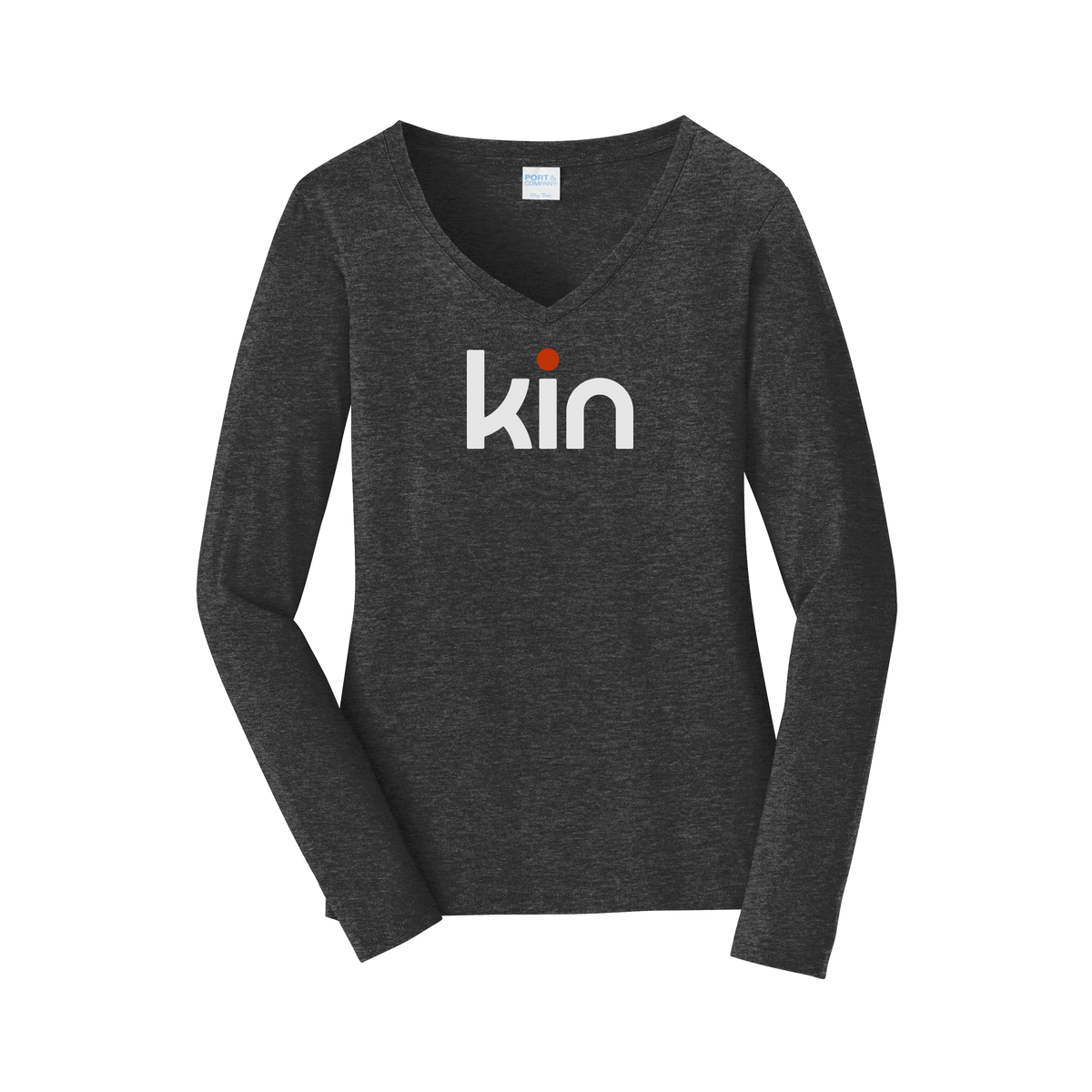 meetkin-womens-long-sleeve-v-neck-tee-dtf-front-LPC450VLS-darkheathergrey-flat-front
