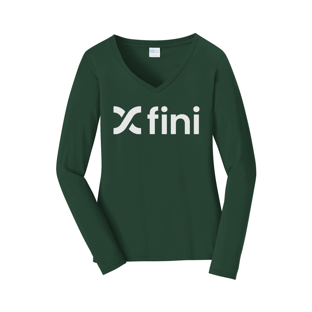 usefini-womens-long-sleeve-v-neck-dtf-front-LPC450VLS-forestgreen-flat-front