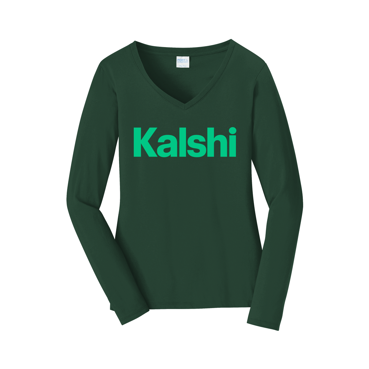 kalshi-womens-long-sleeve-v-neck-dtf-front-LPC450VLS-forestgreen-flat-front