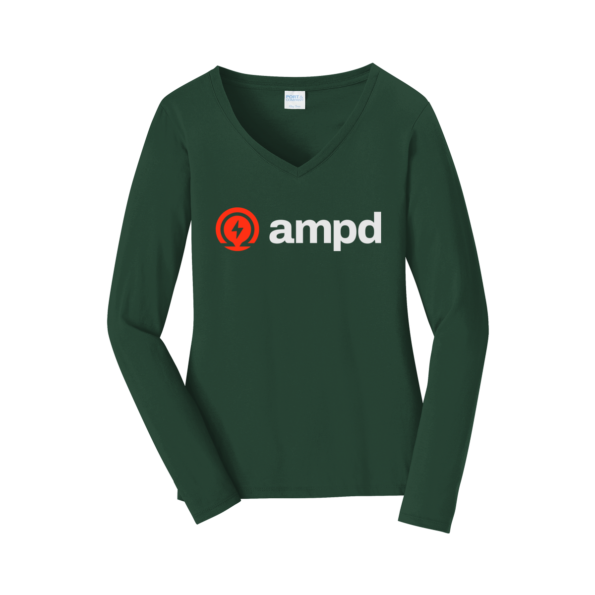 ampd-womens-long-sleeve-v-neck-dtf-front-LPC450VLS-forestgreen-flat-front