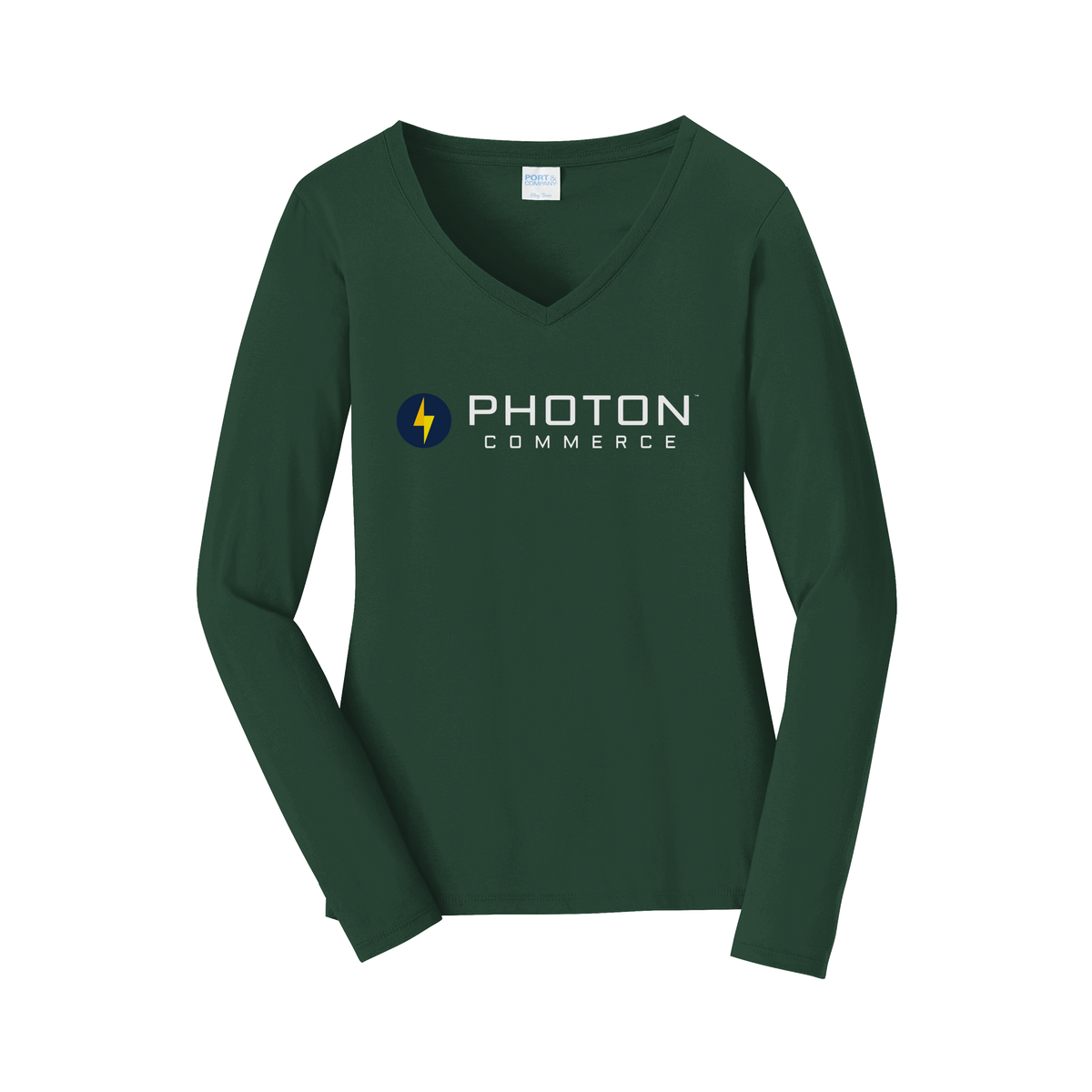 photoncommerce-womens-long-sleeve-v-neck-dtf-front-LPC450VLS-forestgreen-flat-front