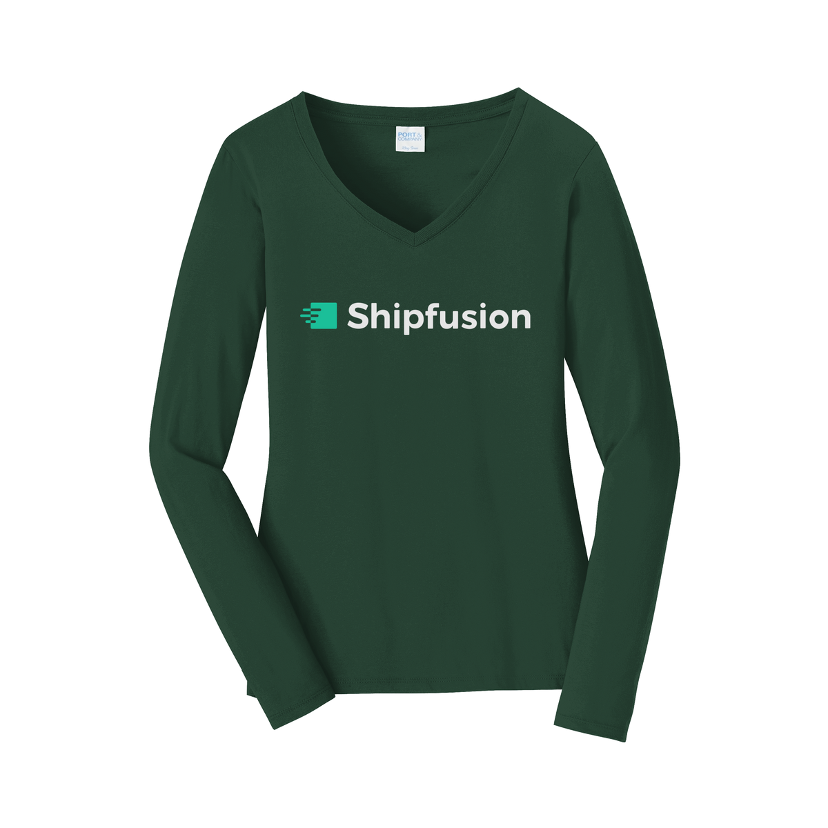 shipfusion-womens-long-sleeve-v-neck-dtf-front-LPC450VLS-forestgreen-flat-front