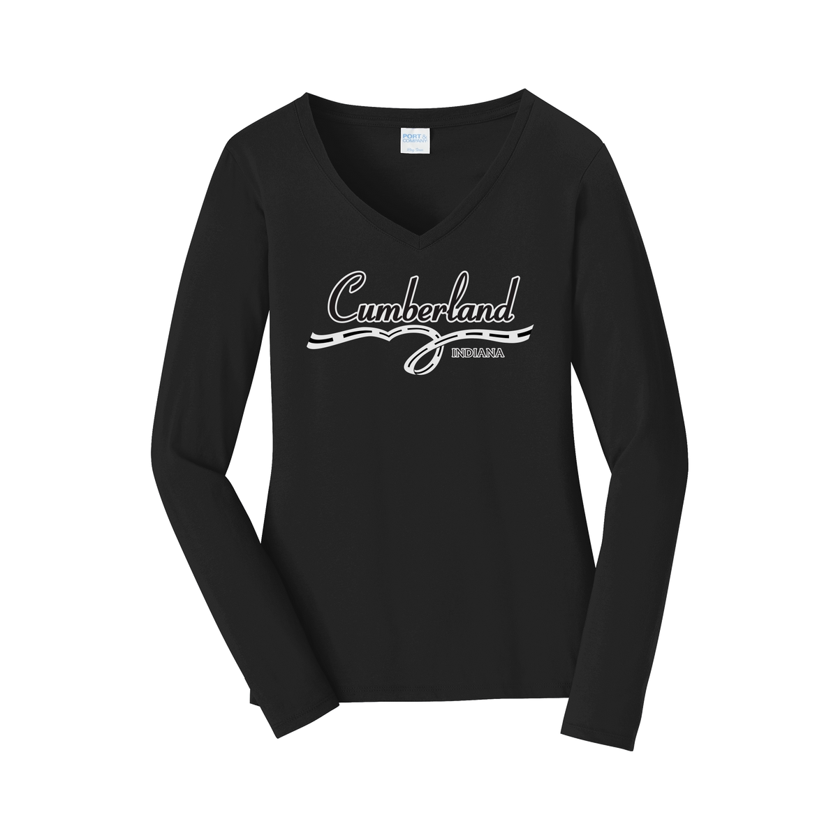 cumberland-womens-long-sleeve-v-neck-dtf-front-LPC450VLS-jetblack-flat-front