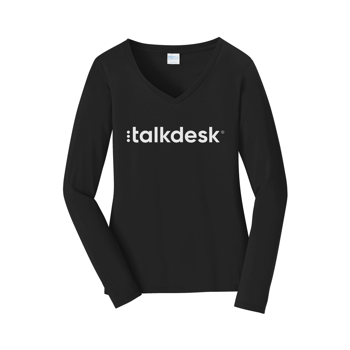 talkdesk-womens-long-sleeve-v-neck-dtf-front-LPC450VLS-jetblack-flat-front