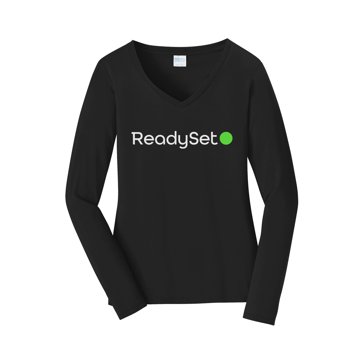readysetsurgical-womens-long-sleeve-v-neck-dtf-front-LPC450VLS-jetblack-flat-front