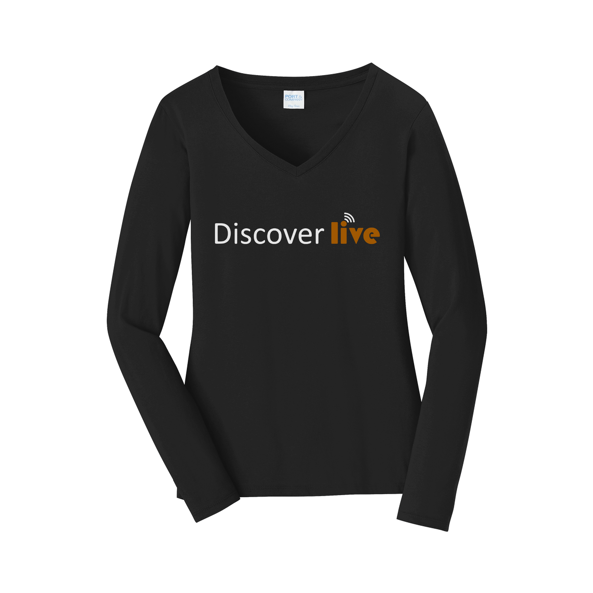 discover-womens-long-sleeve-v-neck-dtf-front-LPC450VLS-jetblack-flat-front