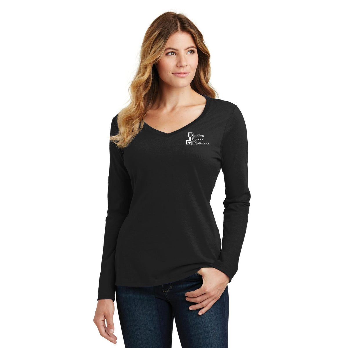 Women's Long Sleeve V-Neck Tee