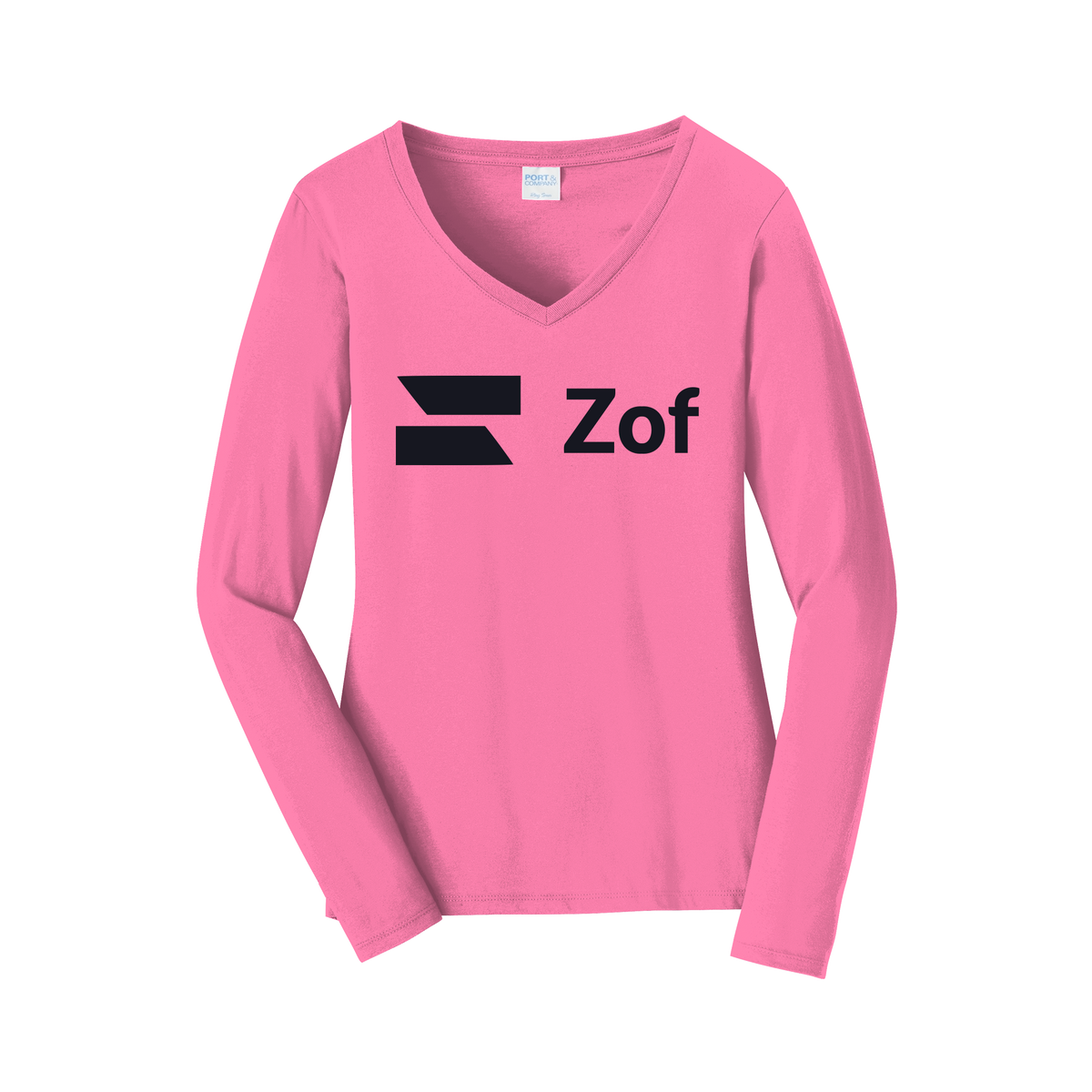 zof-womens-long-sleeve-v-neck-dtf-front-LPC450VLS-newpink-flat-front