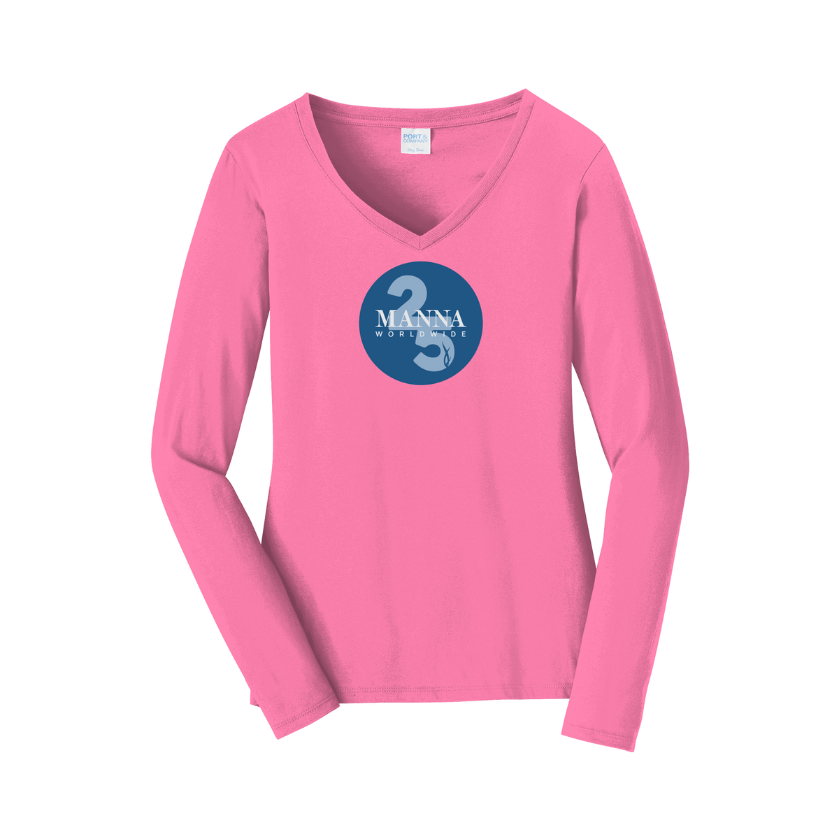 mannaworldwide-womens-long-sleeve-v-neck-dtf-front-LPC450VLS-newpink-flat-front